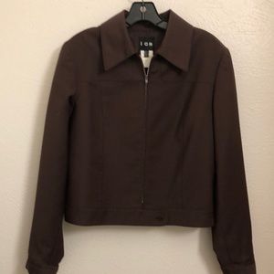 ICB brown light wool jacket. Size10